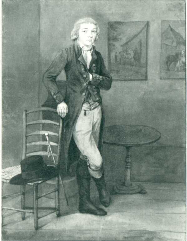 Ein Porträt von Franz Kobell, das sein Neffe von ihm malte