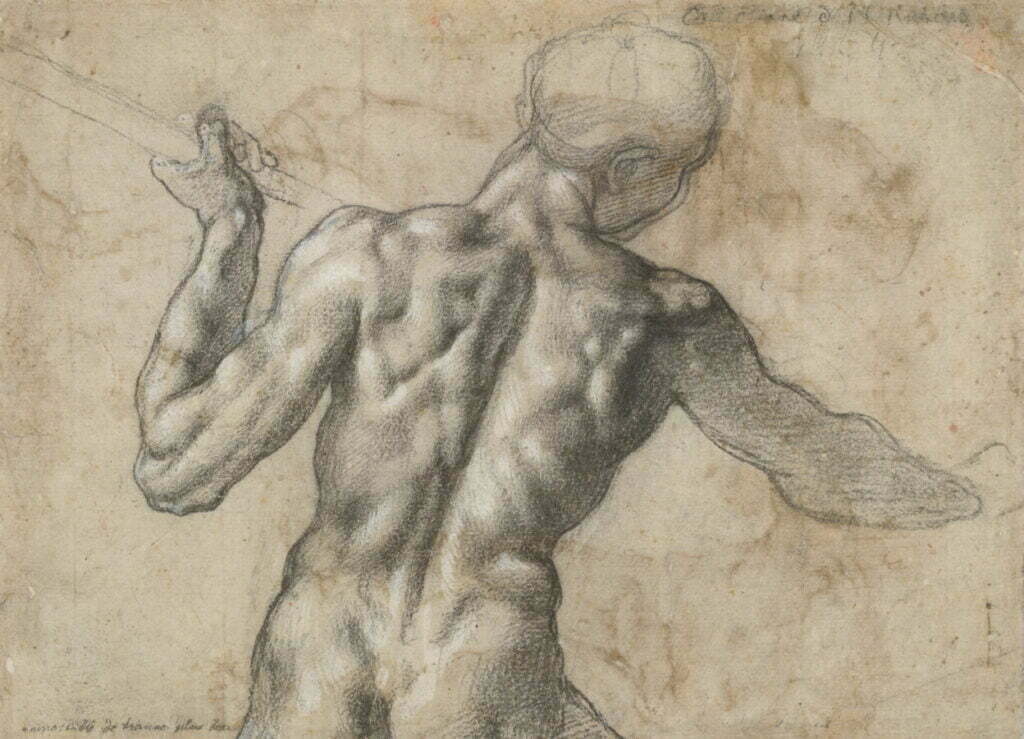 Michelangelo - Männlicher Rückenakt