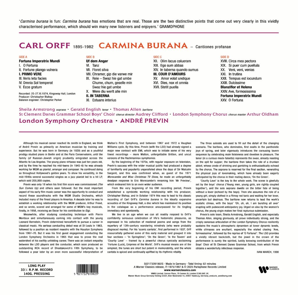 Carmina Burana (140g)